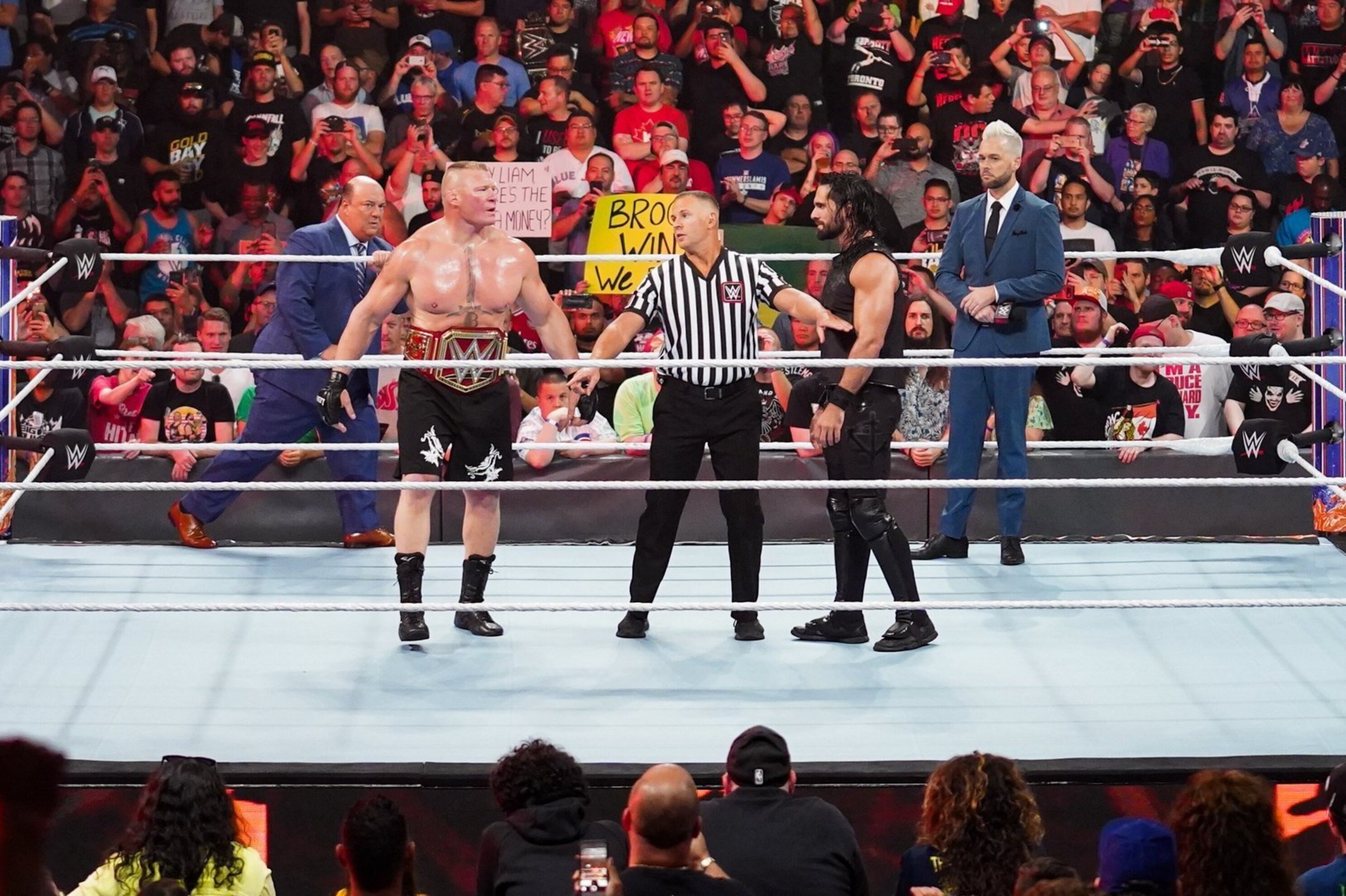Wwe Summerslam 2019 Results Brock Lesnar Elevates Seth Rollins More Hot Takes Bleacher Report Latest News Videos And Highlights His ribs are still taped up.