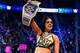 Bayley after winning the SmackDown women's title from Charlotte.