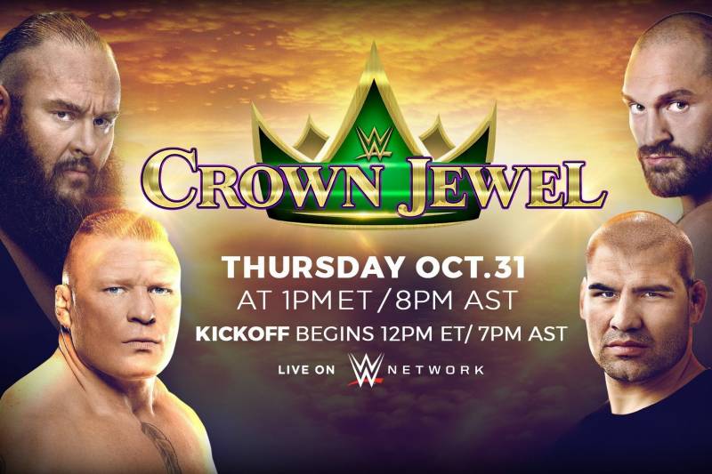 Wwe Crown Jewel 2019 Brock Lesnar Vs Cain Velasquez Full Match