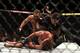 Askren (lying down) after record-breaking KO loss to Jorge Masvidal