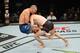 Joe Solecki (right) controlled longtime veteran Matt Wiman for a decision win.