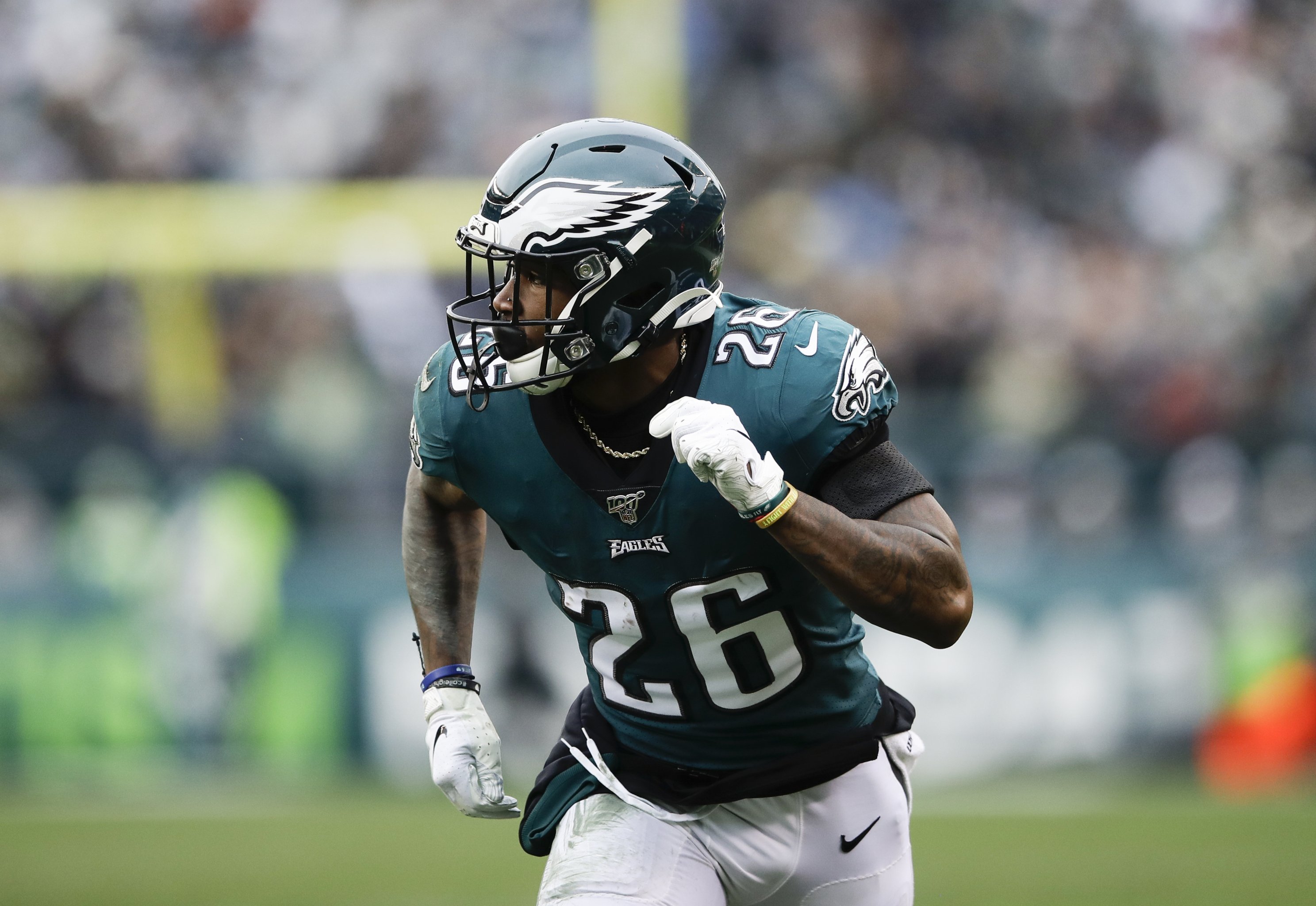 Ex-Penn State Football Miles Sanders breaks off 82-yard TD for Eagles