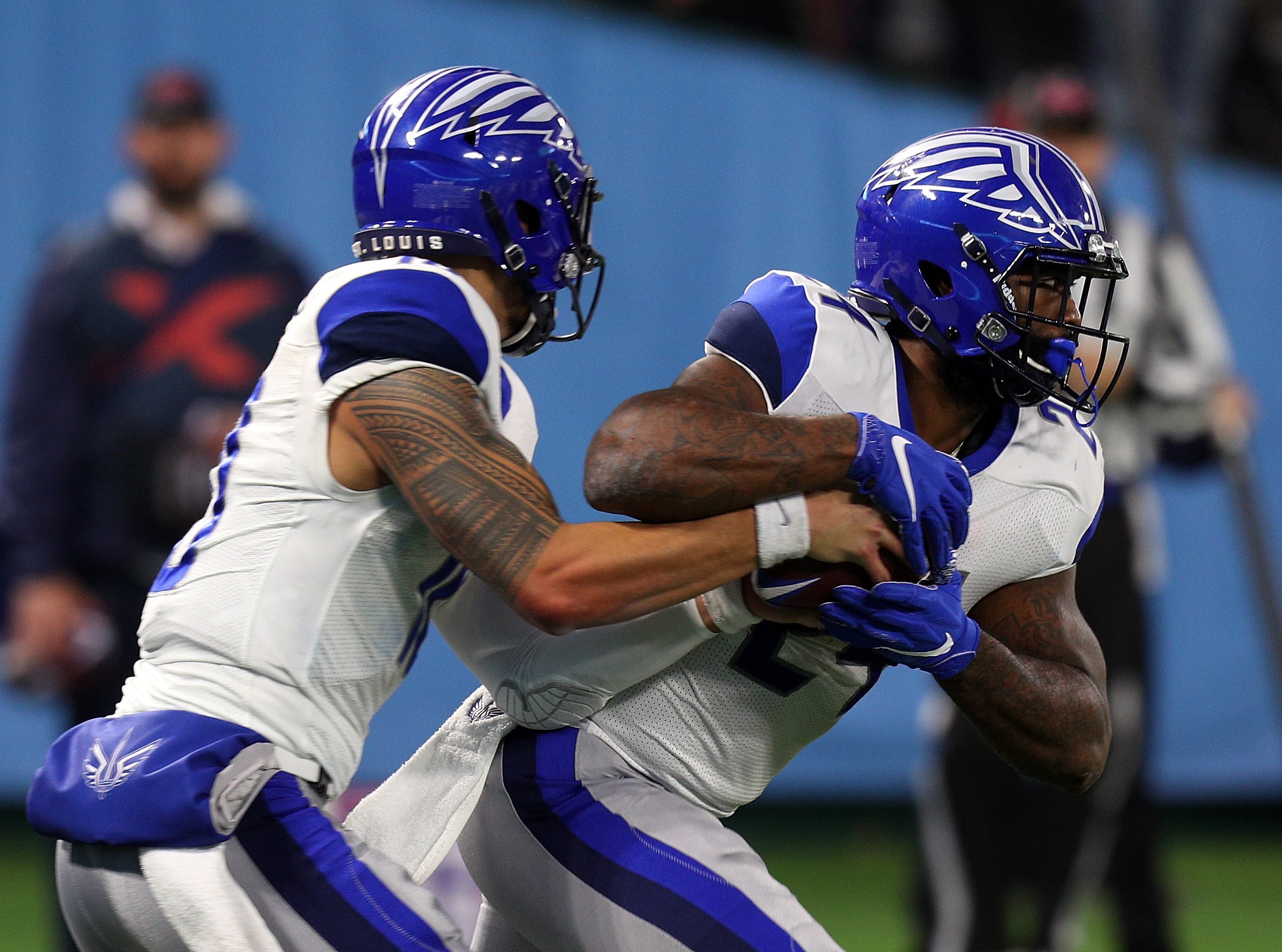 Arlington, Texas, USA. 9th Feb, 2020. St. Louis Battlehawks helmet during  the 2nd half of the XFL game between St. Louis Battlehawks and the Dallas  Renegades at Globe Life Park in Arlington