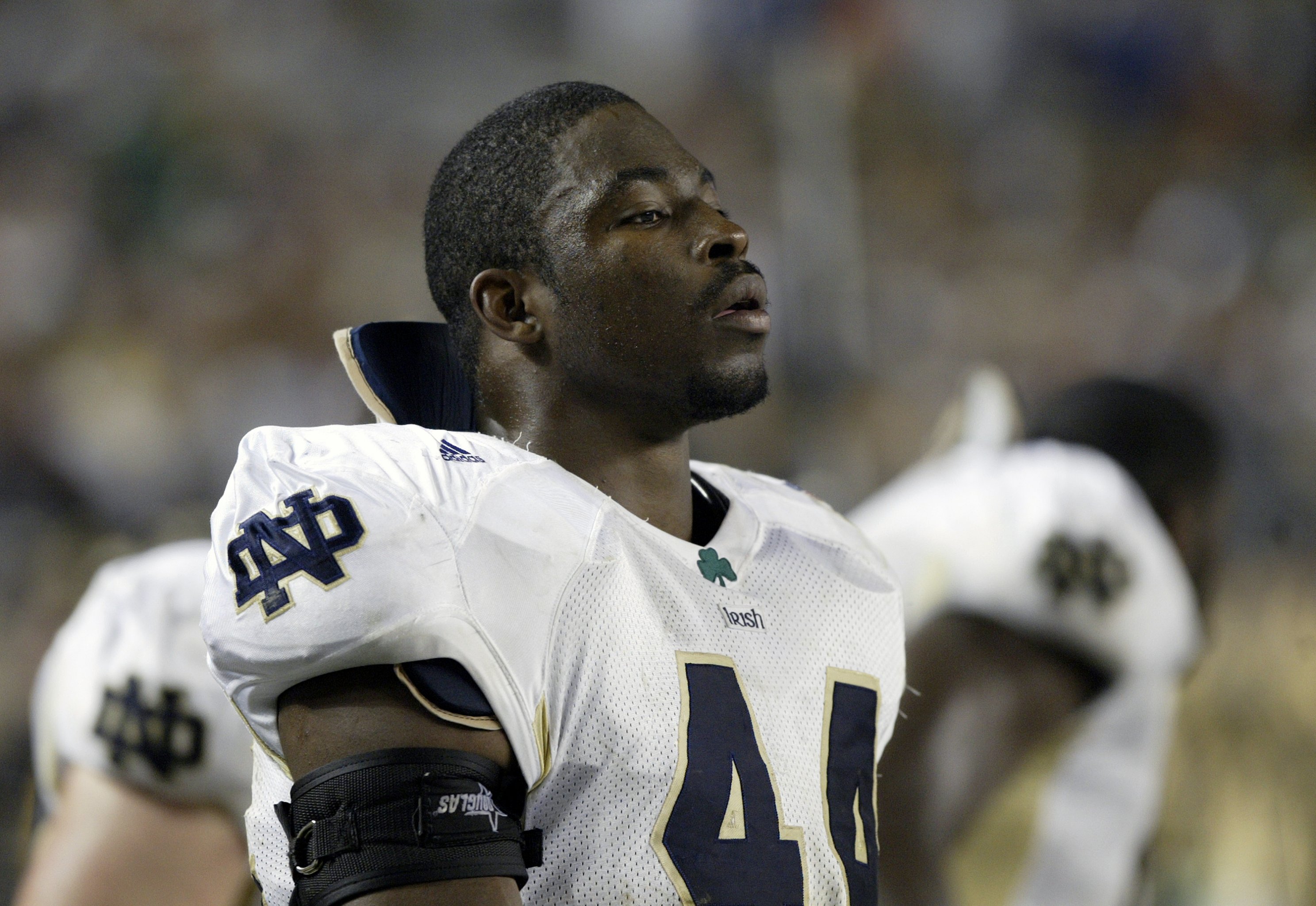 Renaldo Wynn of the New Orleans Saints defends against the Chicago