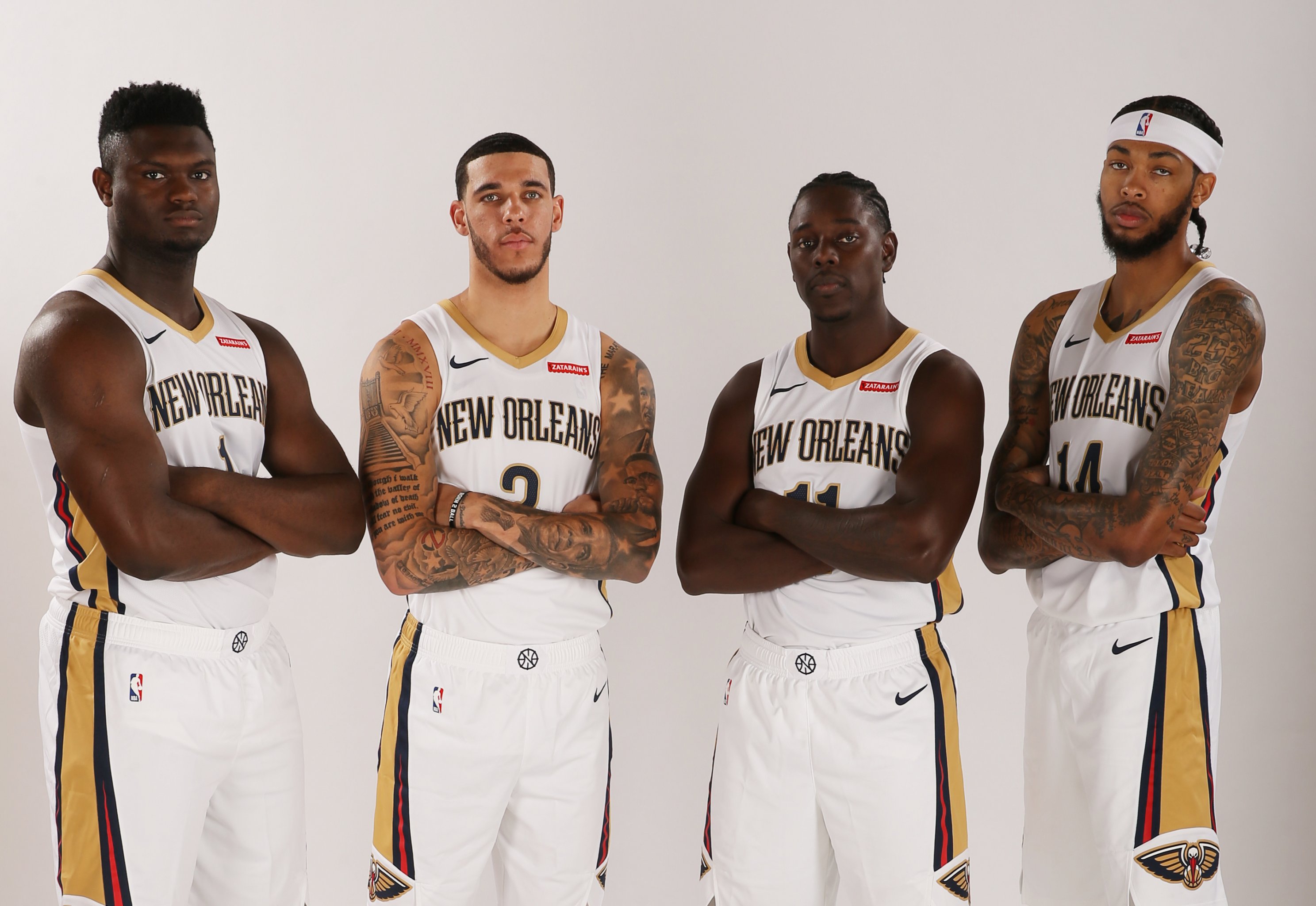 NBA_ Jersey New Orleans Pelicans''Men Zion Williamson Jaxson Hayes Lonzo  Ball Brandon Ingram J.J. Redick Black Golden Edition Jersey 