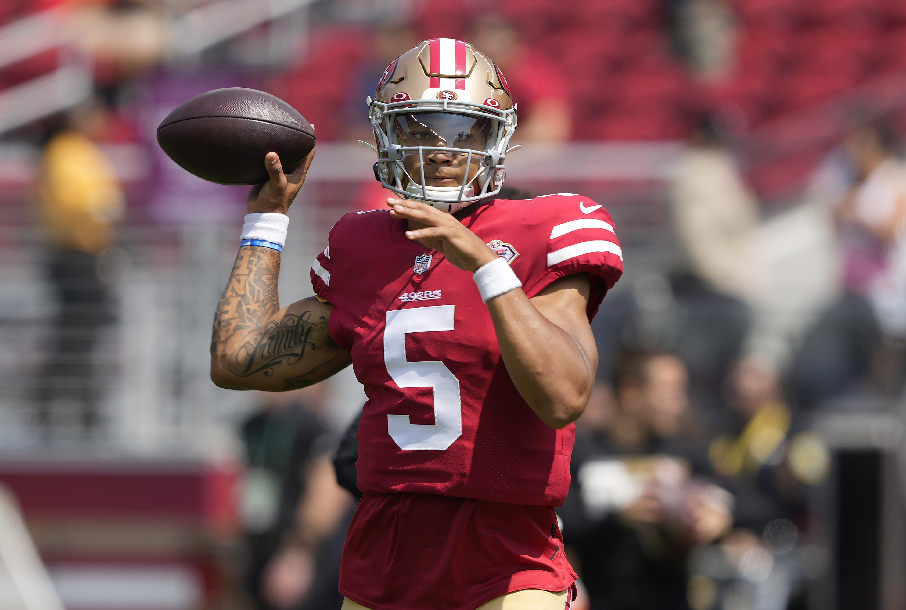 Update: Trey Lance suffers season-ending broken ankle; 49ers future rides  with Jimmy G - CBS San Francisco