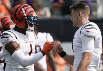 Cincinnati Bengals wide receiver Ja'Marr Chase and quarterback Joe Burrow