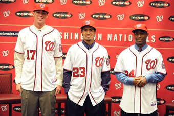 Alex Meyer, Anthony Rendon and Brian Goodwin