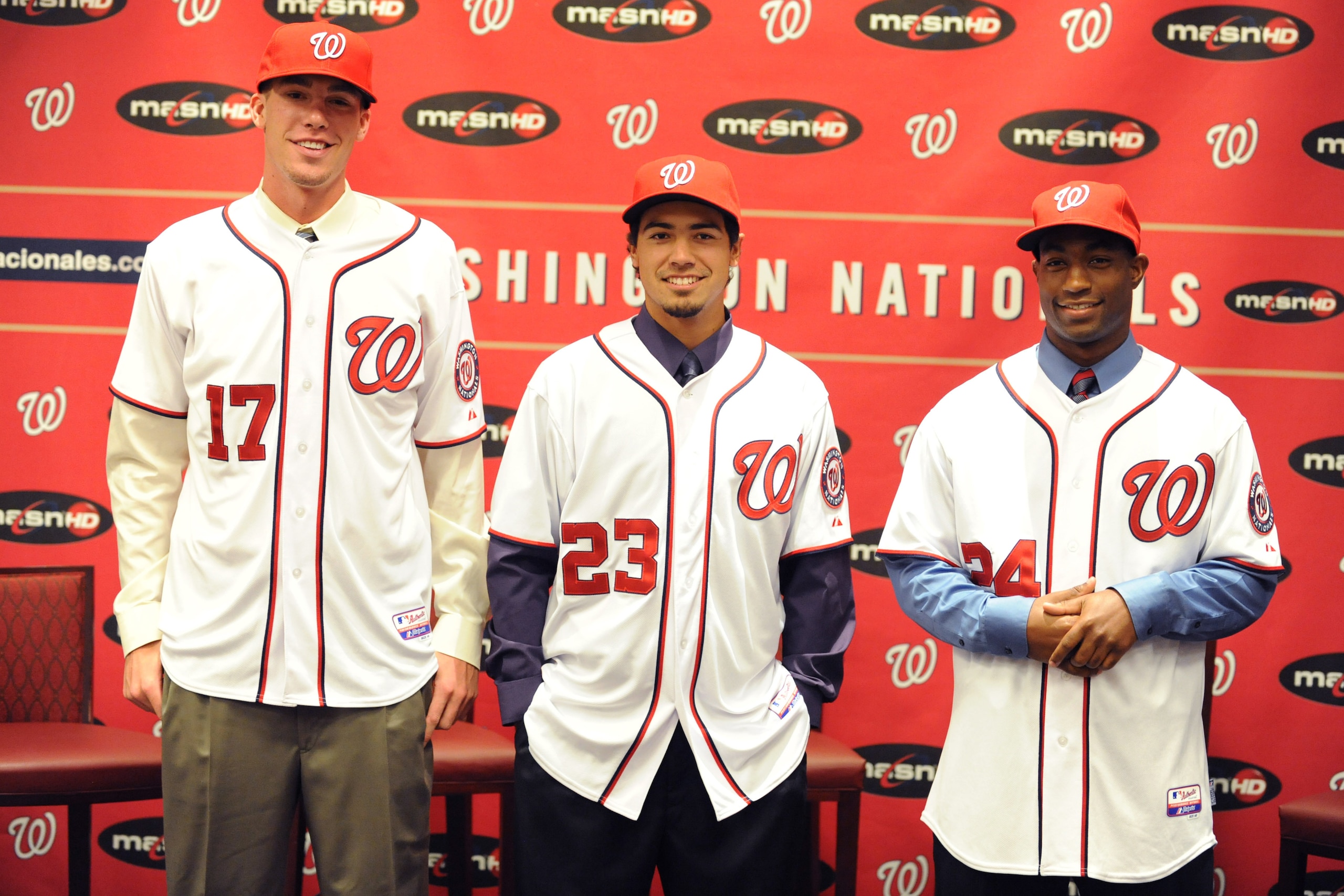 Alex Meyer, Anthony Rendon and Brian Goodwin Alex Meyer, Anthony Rendon and Brian Goodwin