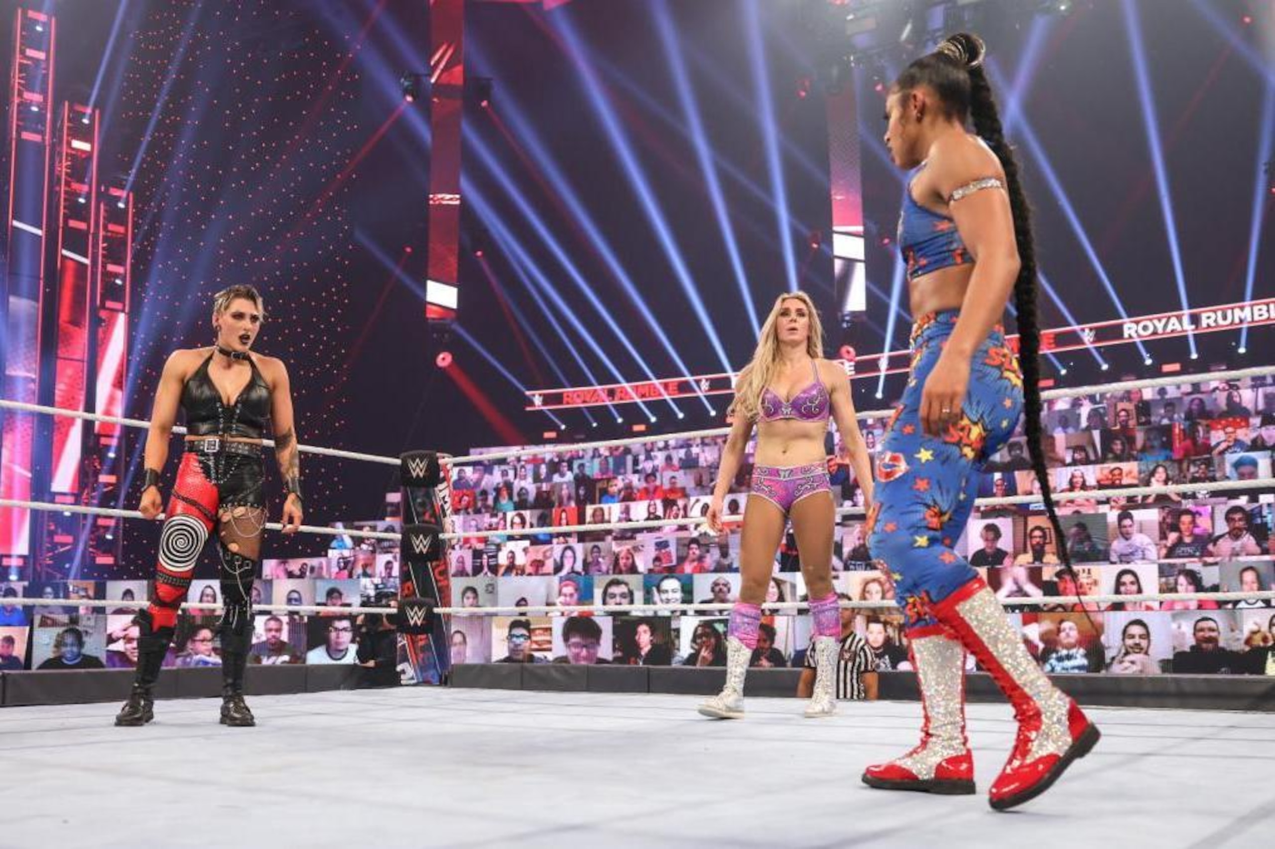 Rhea Ripley, Charlotte Flair and Bianca Belair all have a fighting chance of winning this year's women's Rumble match. Rhea Ripley, Charlotte Flair and Bianca Belair all have a fighting chance of winning this year's women's Rumble match.