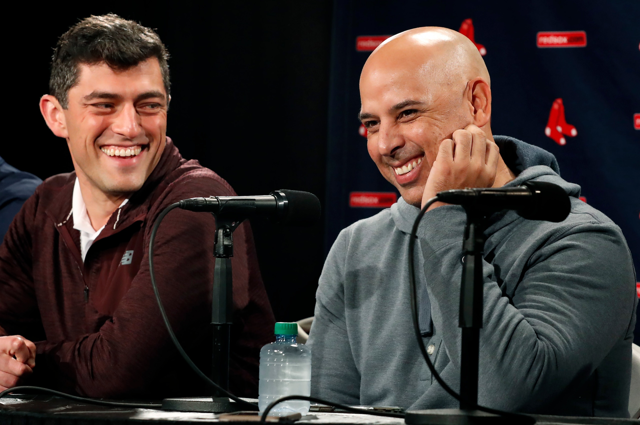 Chaim Bloom (L) and Alex Cora (R)