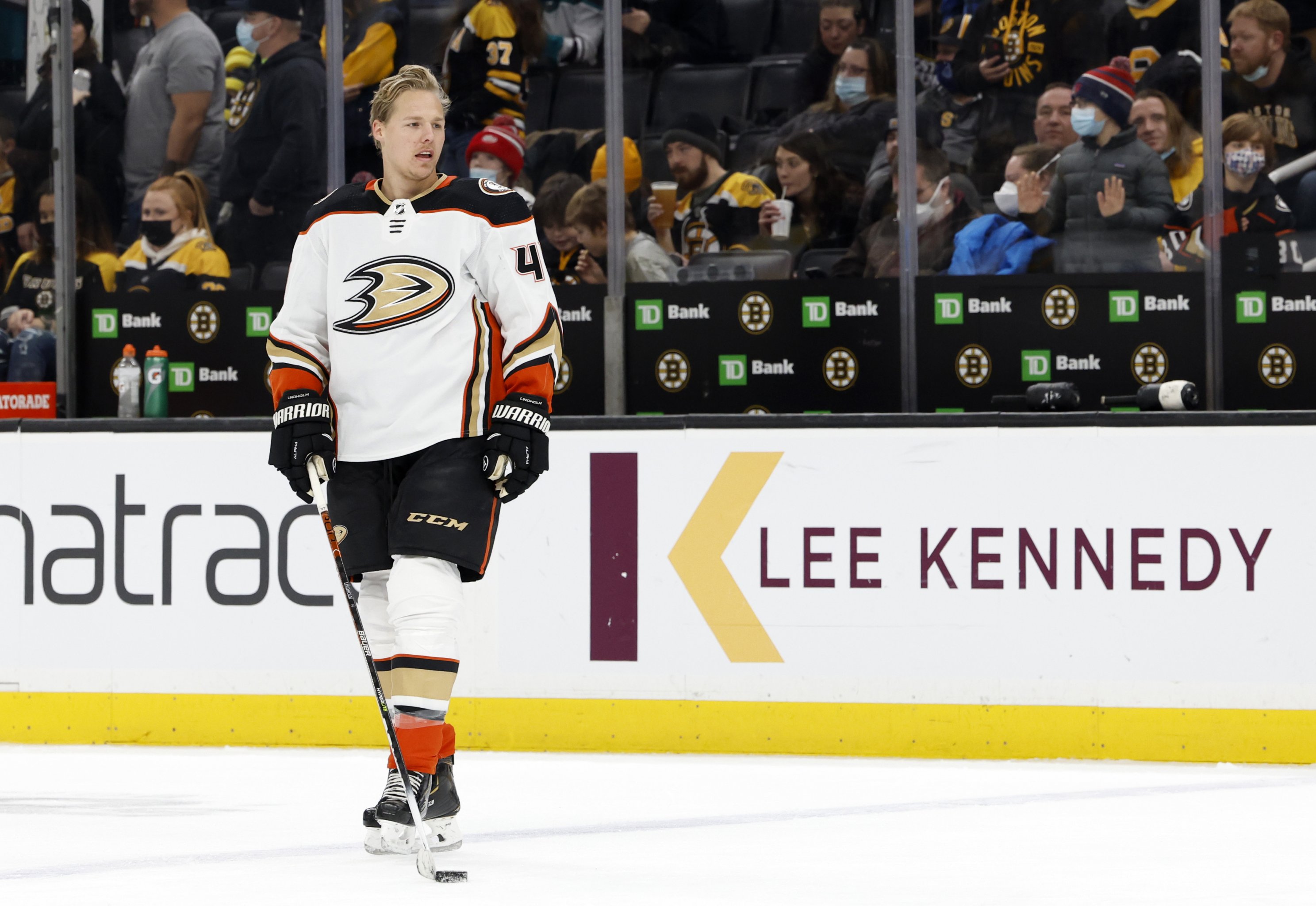 Hampus Lindholm introduces cute new Ducks fan to world