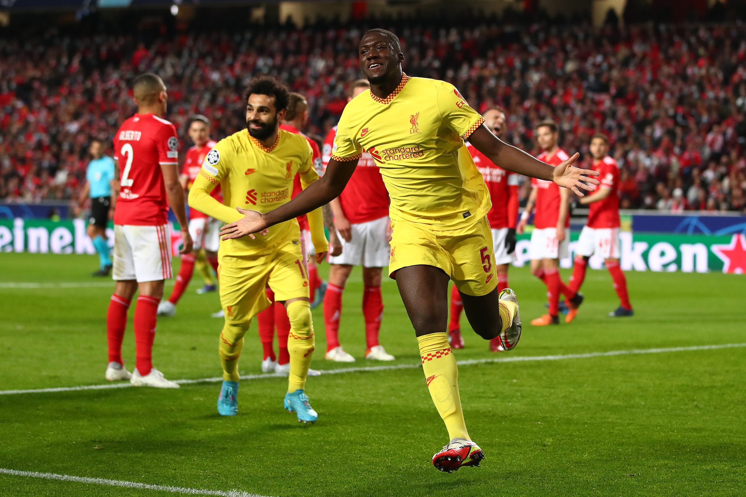 Pretty good time for Konate's first goal as a Red. Pretty good time for Konate's first goal as a Red.