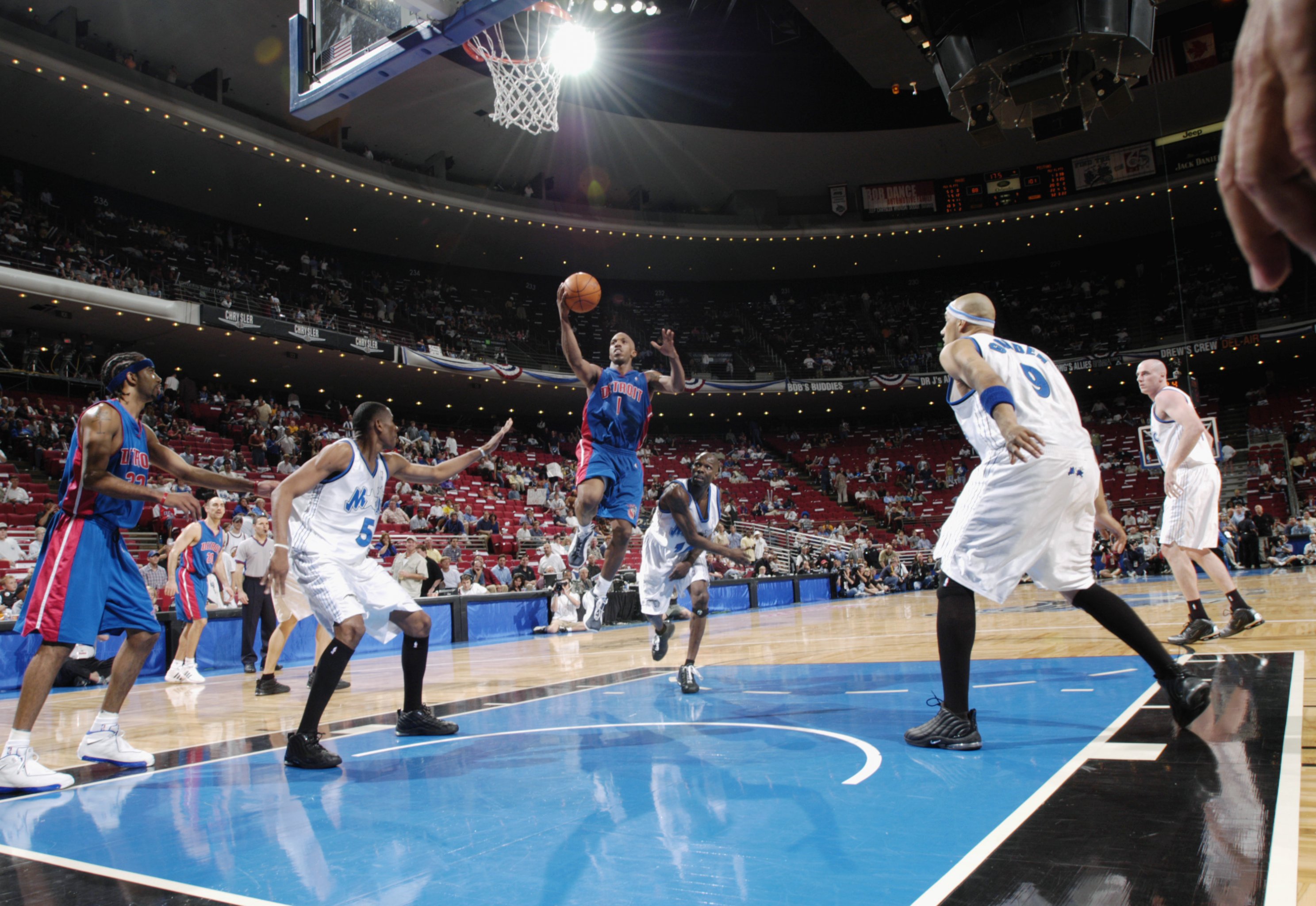 playoffs, Orlando Magic's Tracy McGrady in action vs Detroit Pistons,  Nieuwsfoto's - Getty Images