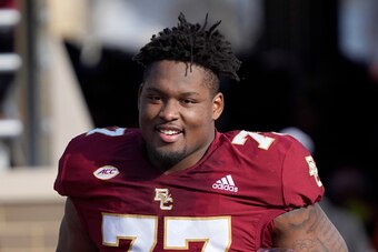 Boston College offensive lineman Zion Johnson