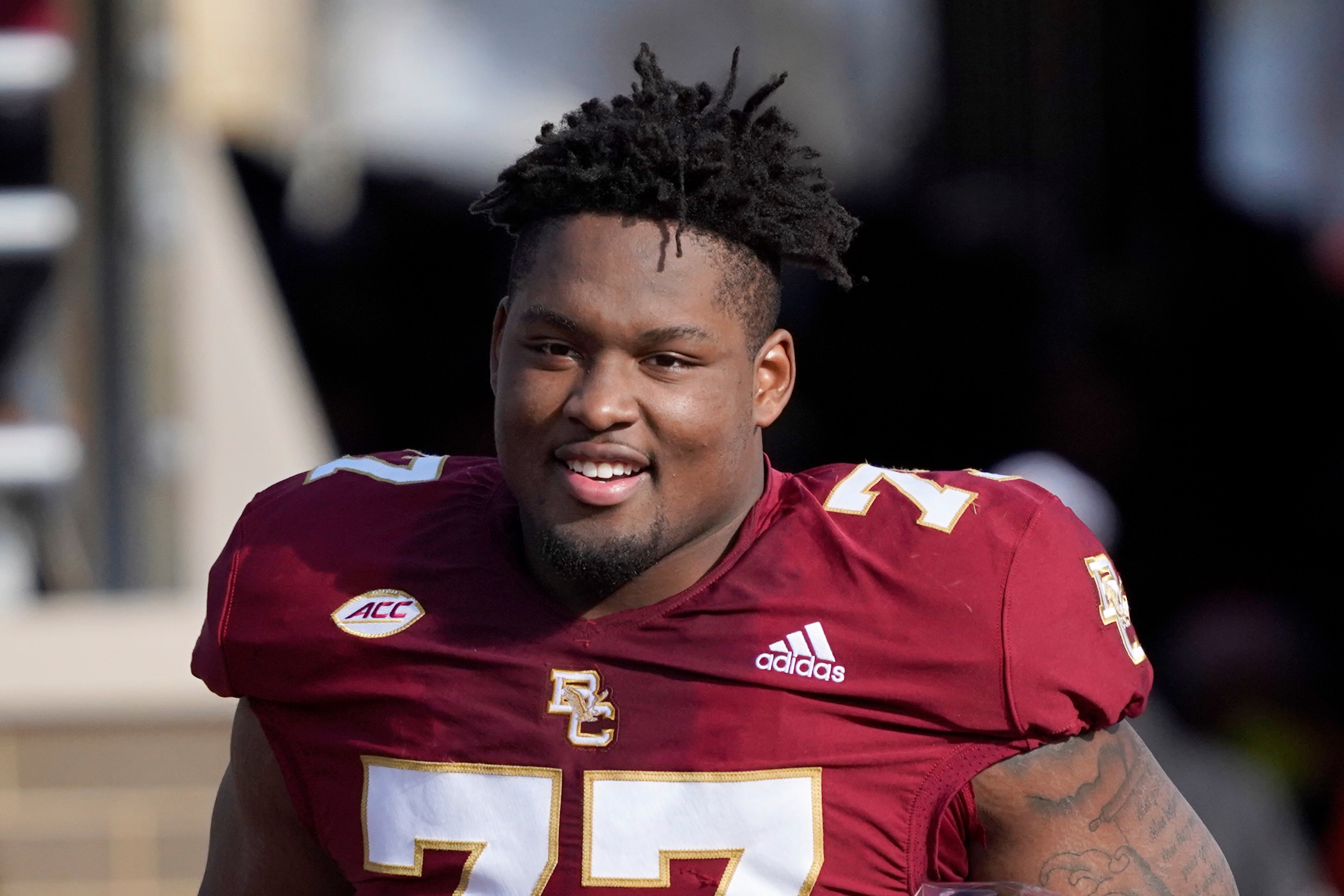Boston College offensive lineman Zion Johnson